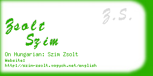 zsolt szim business card